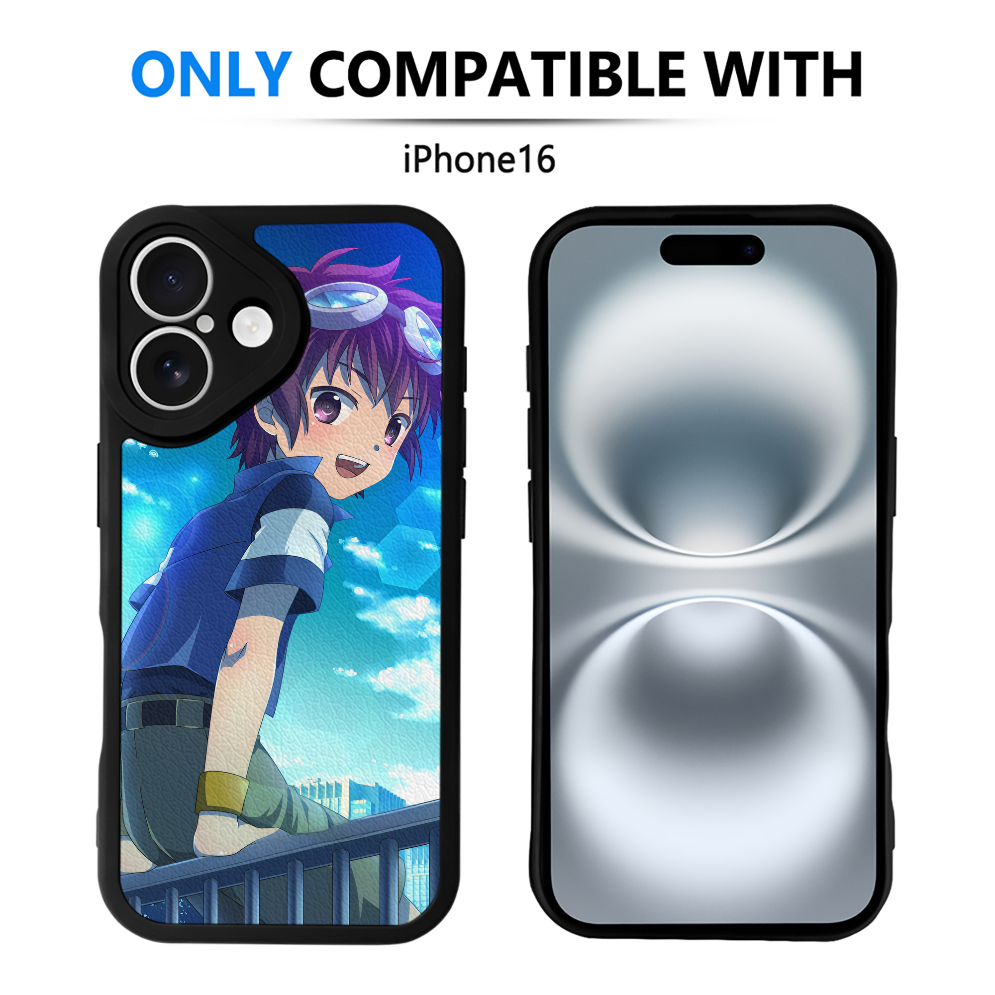 （画像用） Digimon デジタルモンスター/デジモン 【iPhone 16シリーズ対応】シリコンスマホケース（レザー調） 材質：シリコン